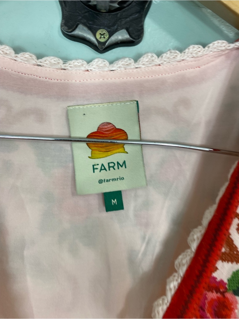 Farm Rio Flower Tapestry Maxi Dress Pink Floral Sundress Medium - Picture 4 of 8